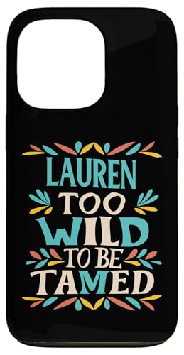 LAUREN Name Cute Retro Girls Wildflower LAUREN Name スマホケース iPhone 13 Pro 用