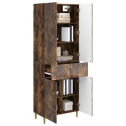 Estantería de pared para pasillo con aparador de madera de 66 cm 4