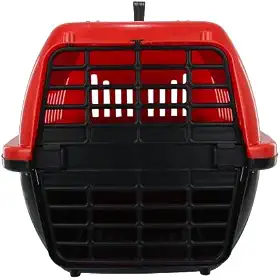 Caixa Transporte Pet N1 Cães Cachorros Gatos Plástico (Vermelho)