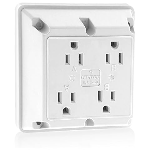 Leviton 1254-W 15 Amp Receptacle Cover