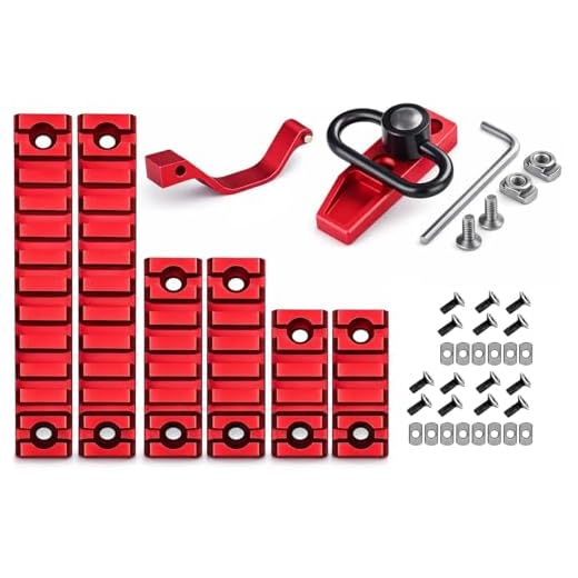 GOTICAL All Aluminum 6061 T6 Operator Oversize Drop in Trigger Guard Heavy Duty & Durable (Black) (Red)