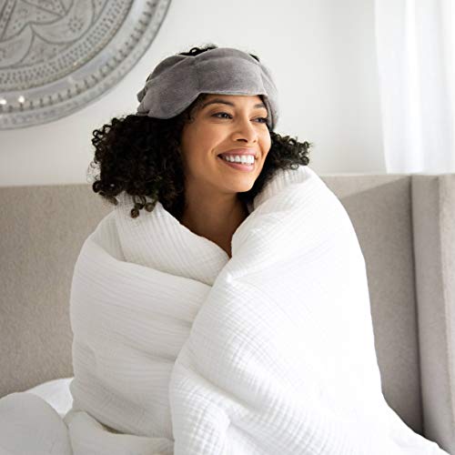 Nodpod Bead Filled Sleep Mask & Eye Pillow | Patented Light Blocking Designs for Sleeping, Travel & Relaxation | Machine Washable, BPA Free Gel Microbeads (Purple)
