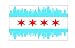 Chicago City Skyline Flag Vinyl Sticker Decal