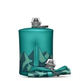 HydraPak Stow - borraccia pieghevole per zaino (1 L) - senza BPA, ultraleggera, con tappo a scatto a prova di fuoriuscita - Blu Ghiacciaio