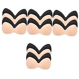 DEARMAMY 16piezas Almohadillas De Integradas Costuras Transpirables y Extraíbles Para Sujetadores Deportivos y Vestidos Sin Espalda Neutros Xpiel Xnegro