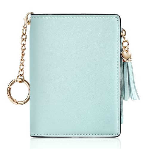 Gostwo Small Wallets for Women, Stylish Womens Wallet with ID Window, Zippered Coin Pocket and Tassel. Cute RFID Wallet for Women, ideal for Teen Girls, Commuters, and Women for Daily Use