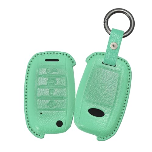 Coque clé Kia Sportage ajustement parfait étui cuir bleu boutons réactifs