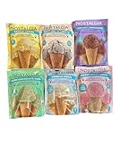 (6) Nostalgia Ice Cream Mix Flavors Bundle-Vanilla Creme and Sweet Strawberry and Cookies 'N Cream and Lemon Creme and Creamy Chocolate and Mint Chocolate Chips -Packet of 8 Oz Makes 2 Quarts of Ice Cream Works with any Ice Cream Maker (6, Vanilla Creme and Sweet Strawberry and Cookies 'N Cream and Lemon Creme and Creamy Chocolate and Mint Chocolate Chips)