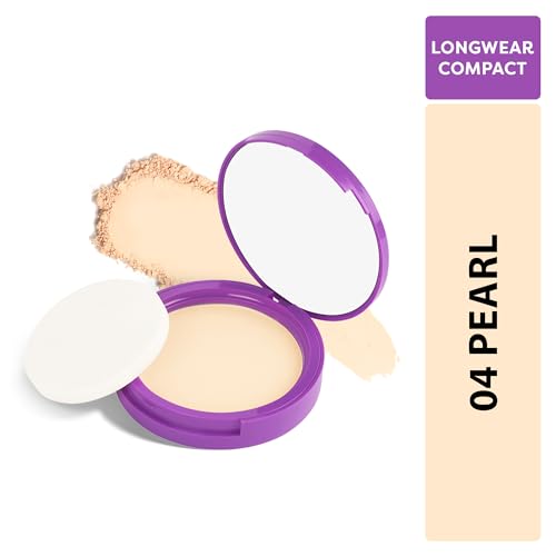 Image of SUGAR POP Longwear Compact with Castor Oil & Vitamin E | PressedSetting Powder with UV Protection | Matte & Long Lasting | 9gm - 04 Pearl