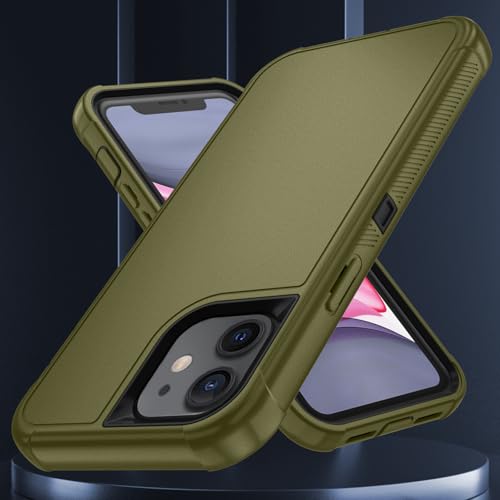 Image of SunStory Compatible with iPhone 11 Case with HD Screen Protector, 3-Layer Heavy Duty Full-Body Cover,3 in 1 Hybrid Protective Case for iPhone 11 6.1 inch,ArmyGreen