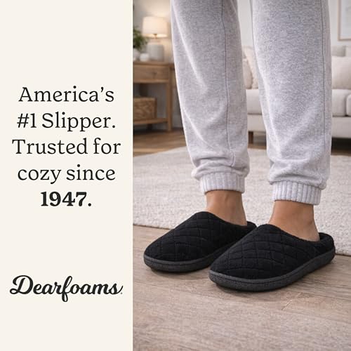 Image of Leslie Terry Clog House Shoes with Memory Foam, Indoor Slippers with Wide Widths