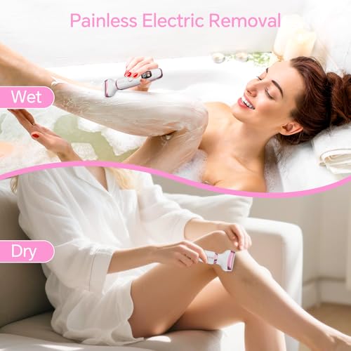 Electric Razor for Women, 4-in-1 Bikini Trimmer & Body Shaver for Nose Hair Face Eyebrow Arms Legs Armpit Underarm Pubic Area, Rechargeable Wet/Dry Painless Hair Removal - Image 6