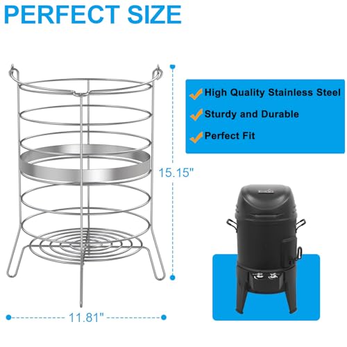 Image of SafBbcue Turkey Roaster Basket for Char-Broil Big Easy TRU-Infrared Turkey Fryer 14101550 Roasting Turkey Cooking Basket, Stainless Steel Big Easy Turkey Fryer Accessories Basket