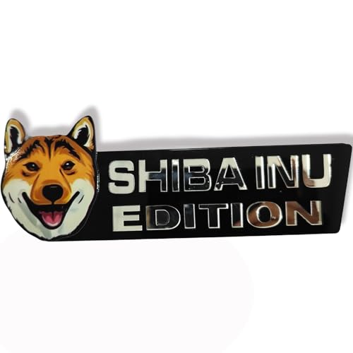 Image of Car Emblem: Dog Car Badge Laser Cutting Emblem Cool Decals Trucks German Shepherd Badge Corgi Edition Doodle Golden Retriever Vehicles Dachshund Addition Rottweiler (Shibainu)