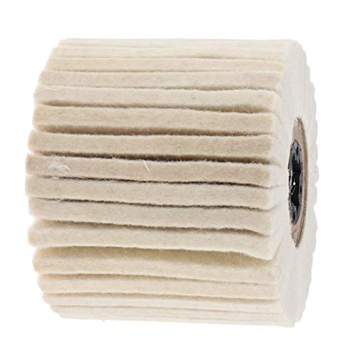 Tubayia Rueda abrasiva de fieltro de lana, herramienta de pulido para metal, joyas, acero inoxidable, aluminio, cer�mica, vidrio, pl�stico (120 x 100 mm)
