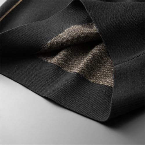 Men Short Sleeve Wool Pullover Sweaters Solid Crew Neck Soft Warm Business Casual Jumper4