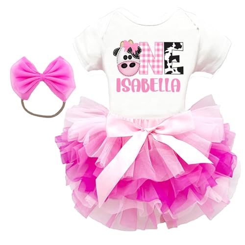 Cow Birthday Dress Farm Animal Birthday outfit 1st Birthday Outfit Toddler Farm Animal Shirt Tutu Tulle Skirt and Baby Headbands Cow Moo Moo Farm Onesies 1st 2nd 3rd 4th Birthday