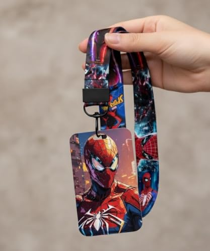 Lanière Spid er Man avec Porte-Badge Rigide – Tour de Cou Marvel Officiel | Porte-Cartes d’École, Transport, ID, Clés ou Badge Professionnel | Accessoire Super-Héros Enfant & Adulte – vue 6