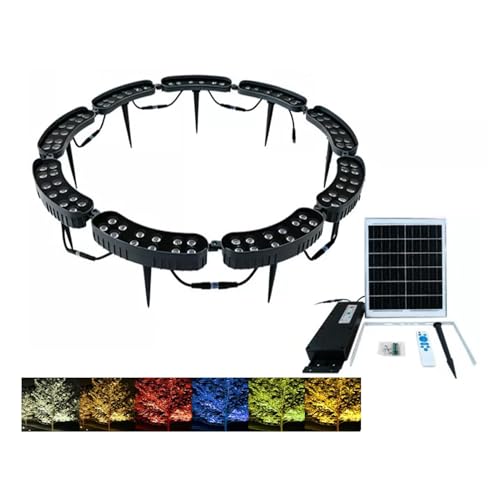 Lumières solaires en anneau pour arbres embellissent votre jardin et cour la nuit
