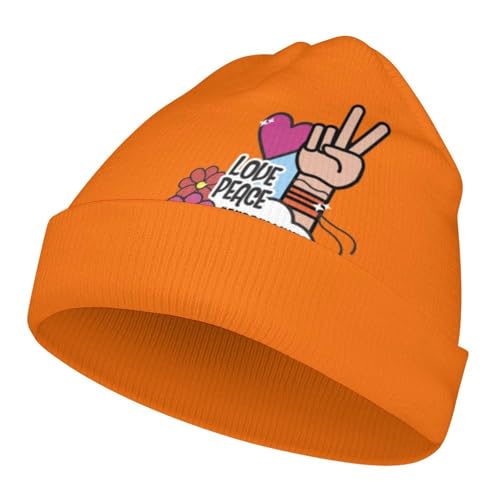 Peace Love Unity Anti Bullying Unity Day Orange Kids Beanie Hat for for Girls Boys Children Cap Winter Knitted Chemo Cancer Headwear Accessories Gifts Decoration