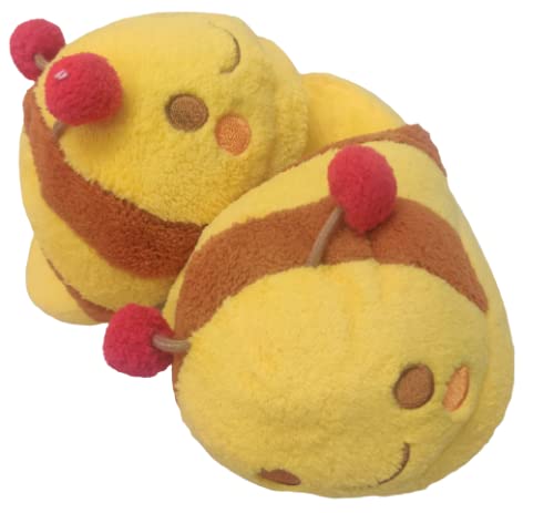 DISOLVE Household Indoor Kitchen Bathroom Kids Winter Slides Cartoon Decorative Dinosaur Breathable Cute Lightweight Slip on Slippers Fluffy Sandals Slip Size ( 3-6 Years ) 1 Pair