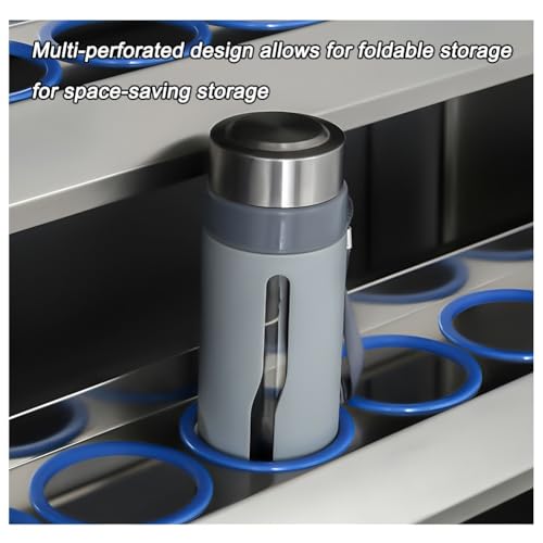 Organizador de botellas de agua de acero inoxidable, armarios de despensa para tazas de empleados, estante de almacenamiento vertical aislado para almacenamiento, almacén, laboratorio y centro