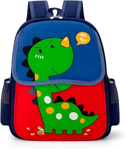 Mochila Infantil Escolar de Costas Divertida Aulas Passeio Modelo:Azul e Vermelho