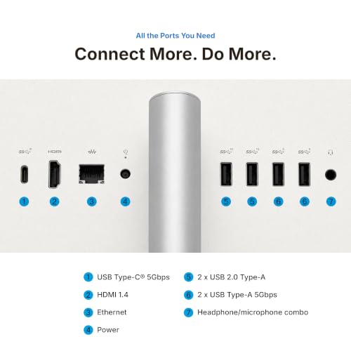 Image of Customized HP 27 inch All in One FHD Touch-Screen Business Desktop Computer, Intel Core Ultra 7 12-Core Processor, 8 /16 /32 /64GB DDR5, 512GB /1TB /2TB SSD, Wireless KB & Mouse, Windows 11 Pro, White