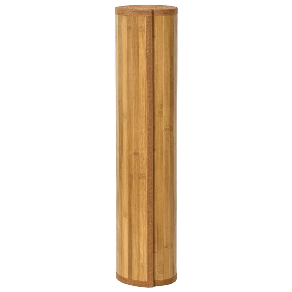 vidaXL Tapis carré Naturel 100x100 cm Bambou