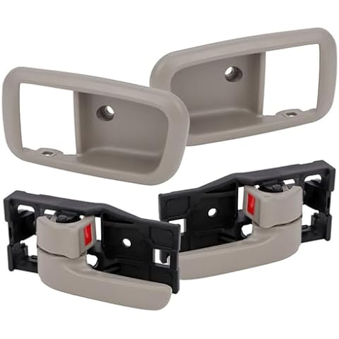 YIYUANYI Interior Door Handles W/Bezel, Compatible with Toyota Tundra 2000 2001 2002 2003 2004 2005 2006, Front Rear Driver Left Passenger Right Side, 2 Pack Cover