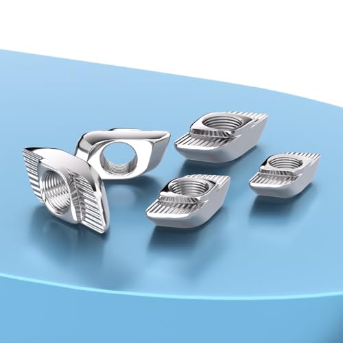 Tesilang XOBTX5-30 M5-30Profiles(20Pcs) Threaded T-Nuts Hammerhead Fastener Nuts Sliding T-Nuts, 304 Stainless Steel Nuts thumb #1