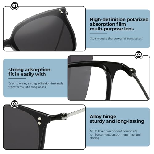 Gafas de sol magnéticas 2 en 1 protectoras con filtro de bloqueo de luz azul diario 2