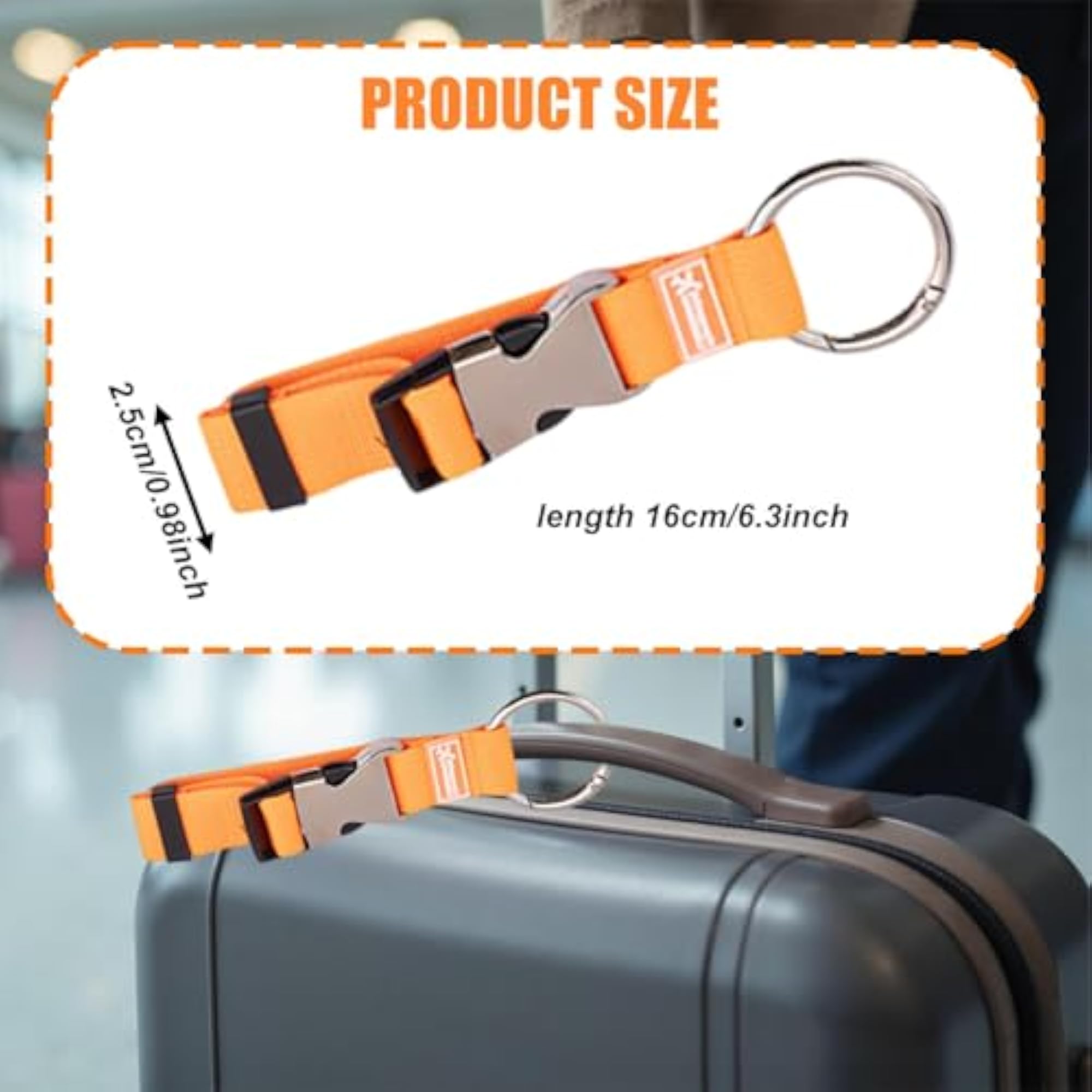 Suitcase Baggage Belt Trip Attachment, Orange