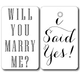 Proposal Wine Labels Will You Marry Me + I Said Yes Set of 2 Wine Bottle Labels Peel and Stick...