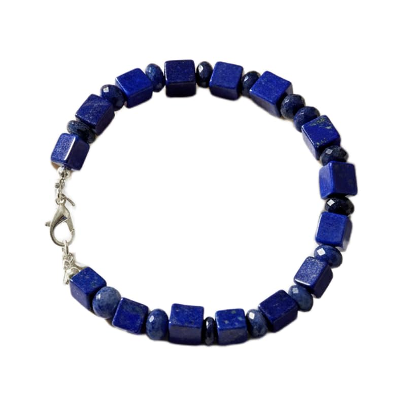 Bracelet en lapis-lazuli naturel cadeau idéal bijou fait main
