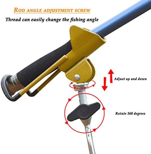 TIMESETL 2piece Fishing Rod Holder,Stainless Steel 360°Adjustable Fishing Rod Stand Made of Stainless Steel, Stable Rod Rack Holder for Fishing