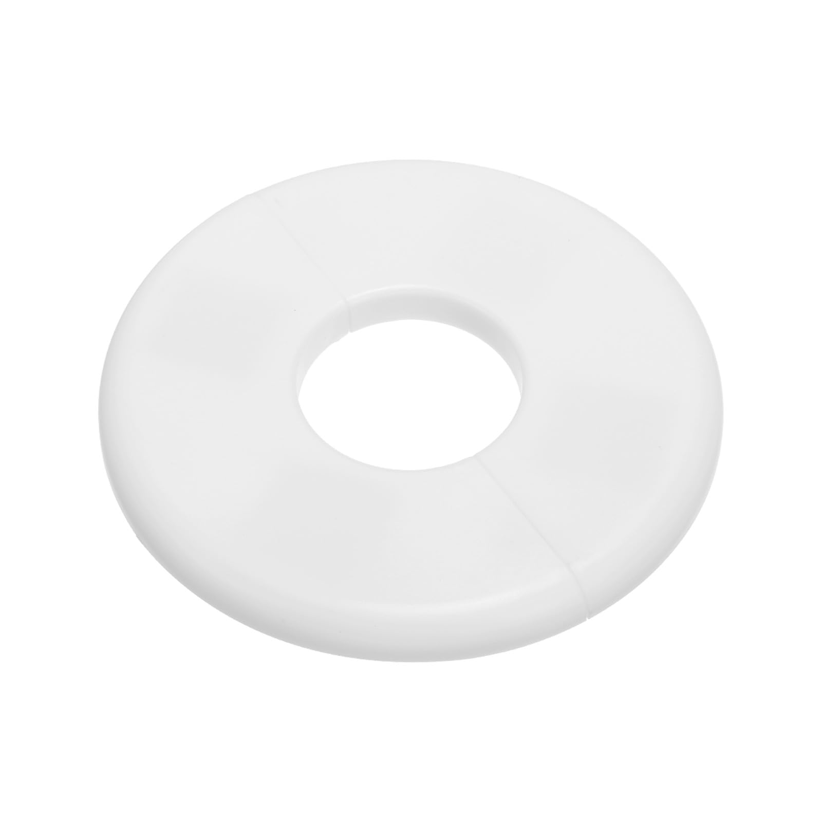 Flangia Parete Divisibile Per Tubi 40mm - 2 Pezzi ABS Bianco Autoadesivo