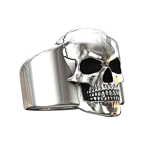 Juego de anillos de oro para mujer, de acero, para motociclista, collar gótico, para moto, plata, talla única, Nail, Sin piedras preciosas