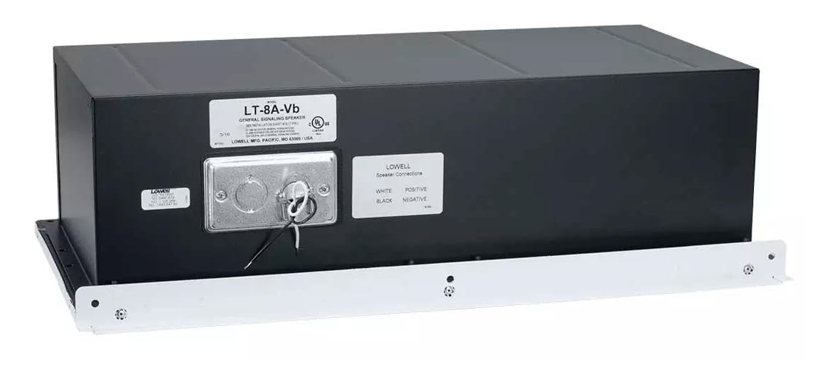 Lowell LT-8A-VB 8-Inch Coaxial Lay-in Tile Ceiling Speaker with 1x2 Grille, Enclosure; 50W Coaxial Driver with 20 Oz LF Ceramic Magnet; Excellent Power Handling and Smooth Sound Reproduction