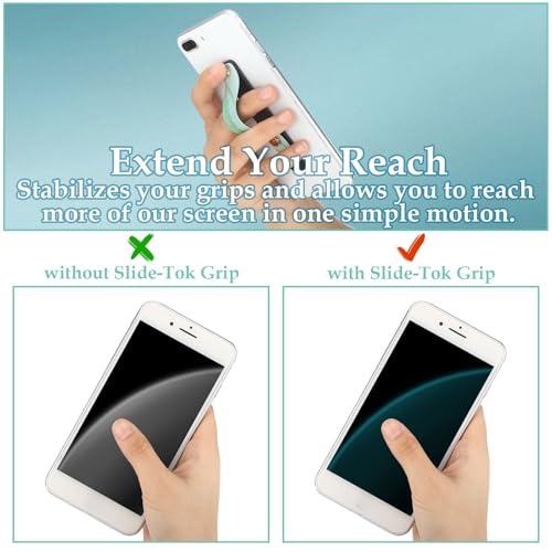 Image of Weewooday 6 Pieces Phone Grip Holder Cell Phone Grip Strap Telescopic Finger Strap Stand Universal Finger Kickstand for Most Smartphones(Bright Marble,Marble)