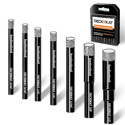 7 Piece Diamond Drill Bits Set, Core Drill Bits...