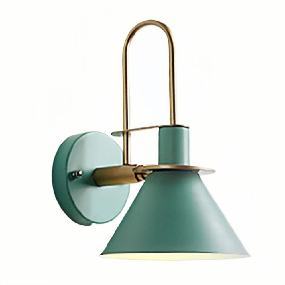 JYBNBBE Modern Wall Lamp with Adjustable Macaron Lampshade, E26/E27, Wall-Mounted Lighting for Bedroom, Living Room, Corridor, and More,Green