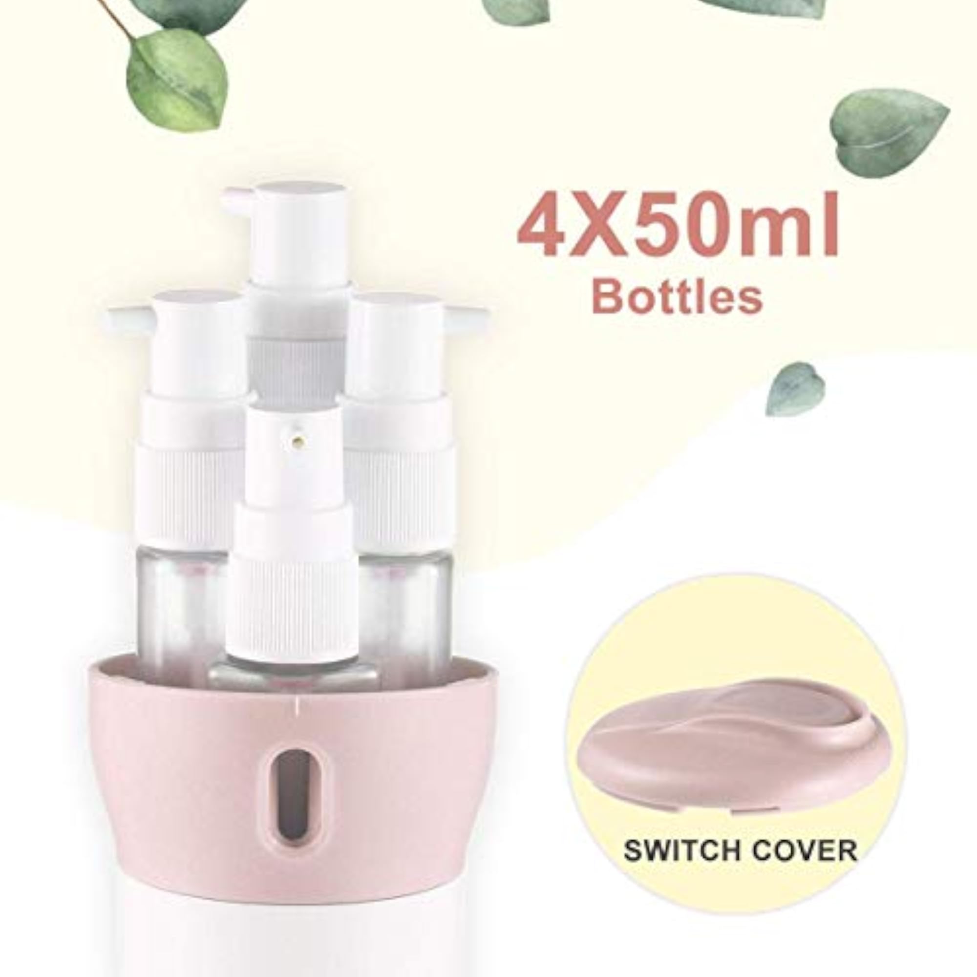 4-in-1 Travel Bottles Set, Portable Lotion Container Kit