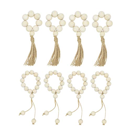 One-Day Sale: Up to 70% Off VOSAREA 8PCS Wood Bead Napkin Rings Natural Rustic Farmhouse Beaded with Tassels Wall Hanging Decoration for Home Table Weddings One-Day Sale: Up to 70% Off VOSAREA 8PCS Wood Bead Napkin Rings Natural Rustic Farmhouse Beaded with Tassels Wall Hanging Decoration for Home Table Weddings