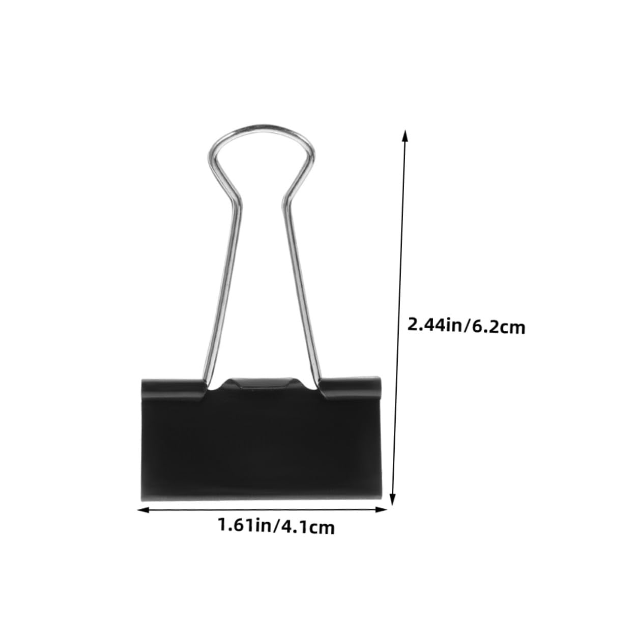SHINEOFI 60 piezas Clips de Carpeta Negros Clips Metálicos Reutilizables para Oficina Sujeción Fuerte para Facturas y Archivos Multifucción para Papelería y Organización