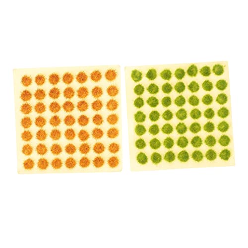 2 Cajas Hierba Modelo césped al Aire Libre esteras de césped Artificial Grass césped Artificial Hierba del Paisaje del ferrocarril Modelo de penacho de Hierba estática el plastico NUOBESTY