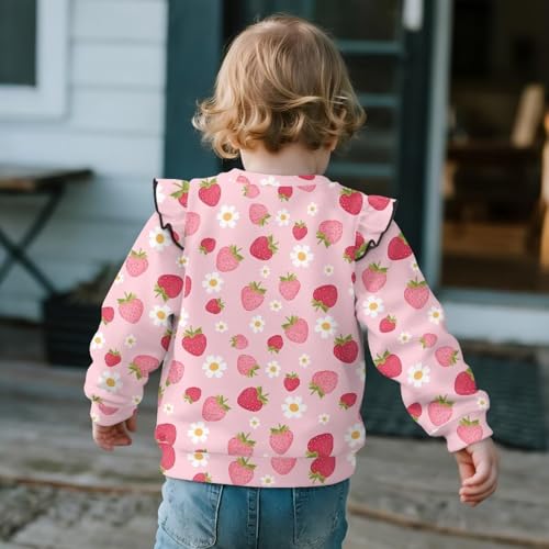 Pullover Sweatshirt Polyester Spandex Fabric Long Sleeve Pullover Crewneck Tops Shirts Fashion for 1-8 Years Kids4