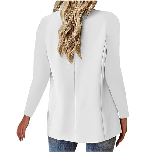 Women Business Casual Blazer with Lined,Professional Work Suit Jacket with Pockets，Long Sleeve Button Open Front3