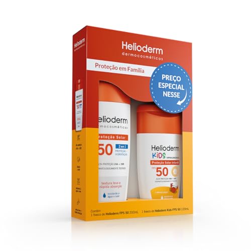 Kit Helioderm Protetor Solar Corpora FPS50 200mL + Kids FPS50 120mL
