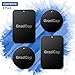 GradCap Metal Plate for Magnetic Phone Mount - 4 Packs Universal Ultra Thin Black Metal Disc w/Strong 3M Adhesive Sticker - Replacement Accessory Kit - 2 Rectangle (1.75